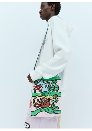 Walter Van Beirendonck New Eyes Sequined Crossbody Bag - Man Crossbody Bags Black One Size