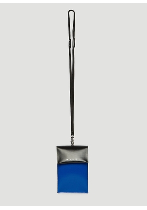 Marni Two Tone Lanyard Phone Holder - Man Tech Blue One Size