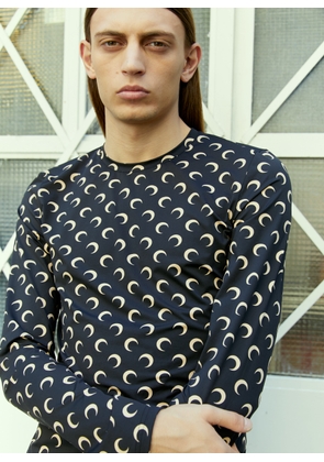 Marine Serre Regenerated Moon Long Sleeve T-shirt - Man T-shirts Brown Xl