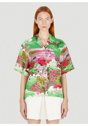 Gucci Love Parade Music Ocean Bowling Shirt - Woman Shirts Green It - 42