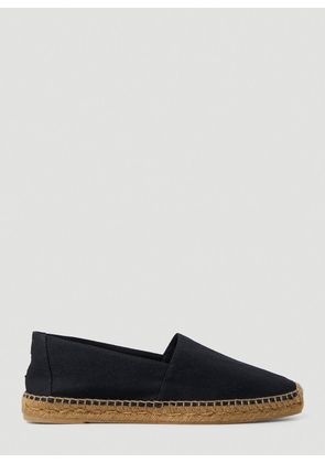 Saint Laurent Monogram Embroidered Espadrille Flats - Man Slip Ons Black Eu - 41