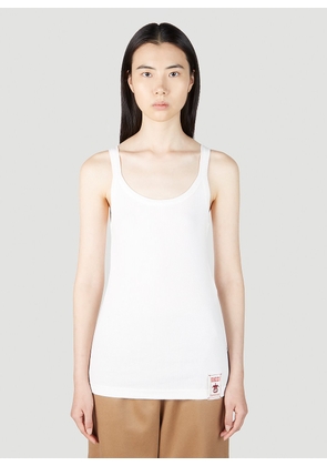 Gucci Ribbed Tank Top - Woman Tops White M