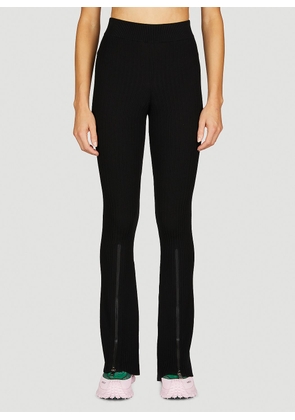 Moncler Knit Zipped Pants - Woman Leggings Black Xs