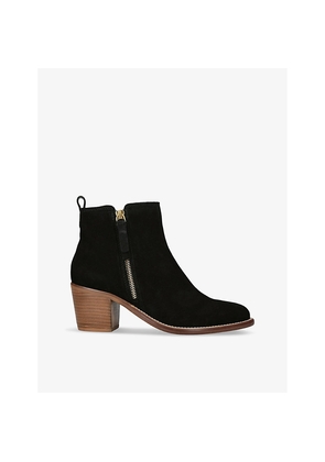 Womens Carvela Secil Block-Heel Suede-Leather Ankle Boots