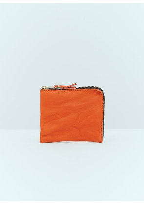 Comme des Garçons Wallet Washed Leather Wallet -  Wallets & Cardholders Orange One Size
