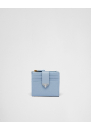 Small Saffiano and smooth leather wallet
