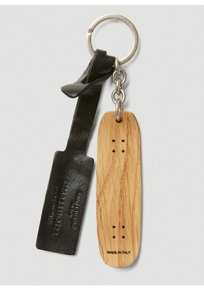 Saint Laurent Logo Skate Keyring - Man Keyrings Beige One Size