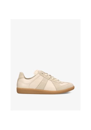 Mens Maison Margiela Replica Panelled Leather Low-Top Trainers