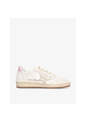 Womens Golden Goose Women's Ballstar 11719 Logo-Print Leather Low-Top Trainers