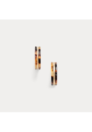 Gold-Tone & Tortoiseshell Hoop Earrings