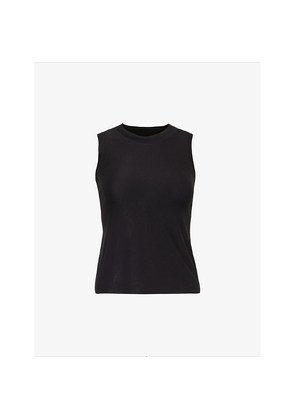 Womens Vuori Energy Brand-Patch Stretch-Jersey Top