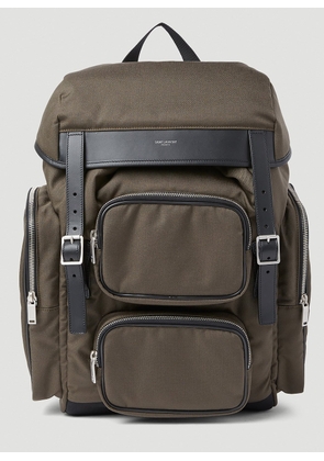 Saint Laurent City Multipocket Backpack - Man Backpacks Khaki One Size