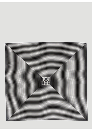 TOTEME Signature Monogram Silk Blanket Scarf - Woman Scarves Black One Size