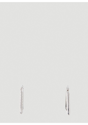 Bottega Veneta Embellished Triangle Hoop Earrings - Woman Jewellery Silver One Size