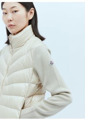 Moncler Padded Cardigan - Woman Jackets Beige Xs