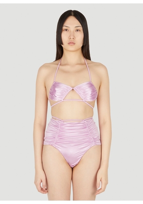 Isa Boulder Sculpture Bikini Top - Woman Swimwear Pink Xs