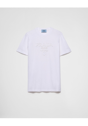 Embroidered jersey T-shirt