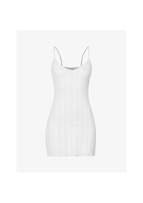 Womens Cou Cou Intimates Pointelle Sleeveless Cotton Mini Dress