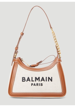 Balmain B-army Logo Print Shoulder Bag - Woman Shoulder Bags Natural One Size