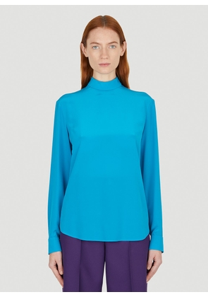 Gucci Crêpe De Chine Blouse - Woman Tops Blue It - 40