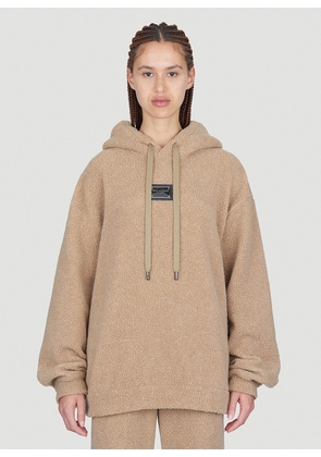 Dolce & Gabbana Logo Plaque Hooded Sweatshirt - Woman Sweatshirts Beige Xs