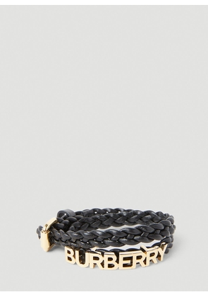 Burberry Braided Logo Bracelet - Woman Jewellery Gold One Size
