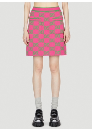 Gucci Gg Knit Skirt - Woman Skirts Pink M