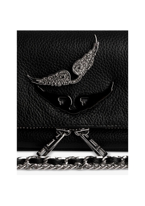 Womens Zadig&Voltaire Rock Nano Wing-Embellished Leather Shoulder Bag