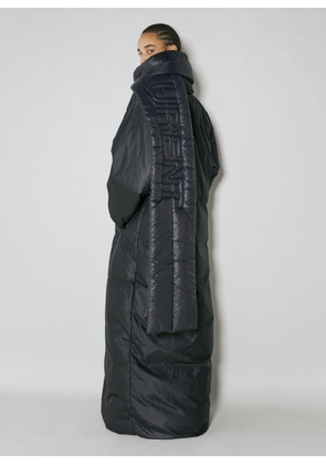 Saint Laurent Puffer Logo Scarf - Woman Scarves Black One Size