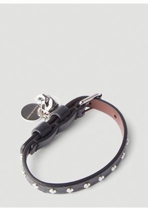 Alexander McQueen Single Wrap Leather Bracelet - Man Jewellery Black One Size