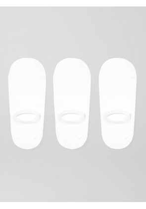 Mr P. - Three-Pack No-Show Stretch-Knit Socks - Men - White