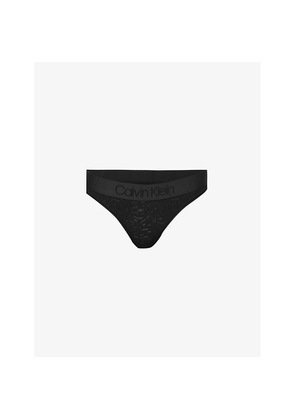 Womens Calvin Klein Intrinsic Textured Stretch-Woven Thong