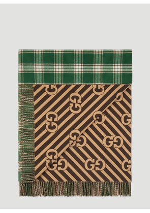 Gucci Gg Tartan Blanket -  Textiles Green One Size