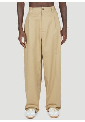 Maison Margiela Check Panel Twill Pants - Man Pants Beige Eu - 46