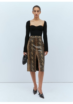 KHAITE Maddy Long Bustier Knit Top - Woman Tops Black S