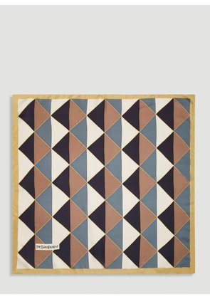 Saint Laurent Striped Triangle Silk Scarf - Woman Scarves Multicolour One Size