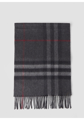 Burberry Giant Check Scarf - Man Scarves Black One Size