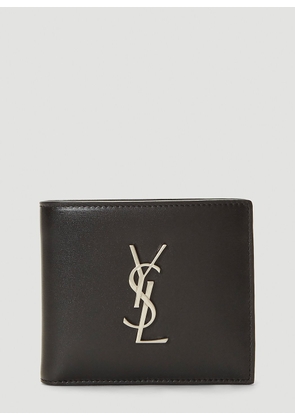 Saint Laurent Monogram Bi-fold Wallet - Man Wallets & Cardholders Black One Size