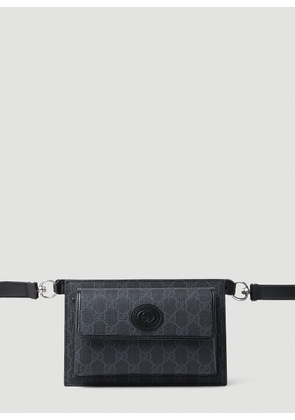 Gucci Gg Supreme Belt Bag - Man Belt Bags Black 80
