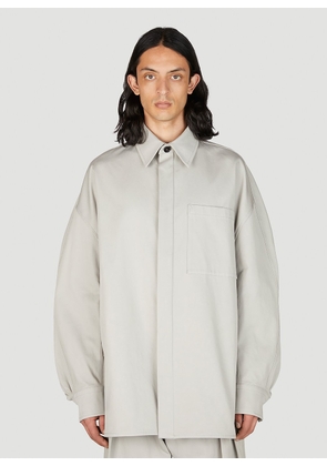 Bottega Veneta Cotton Twill Overshirt - Man Shirts Grey Eu - 48