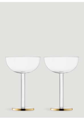 LSA International Set Of Two Luca Coupe Glasses -  Glassware Gold One Size
