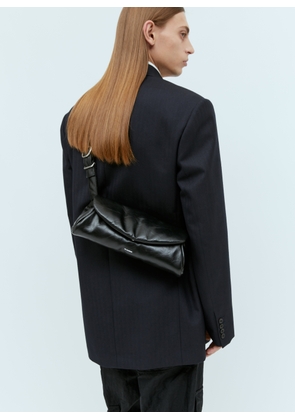 Jil Sander Large Cannolo Padded Crossbody Bag - Man Crossbody Bags Black One Size