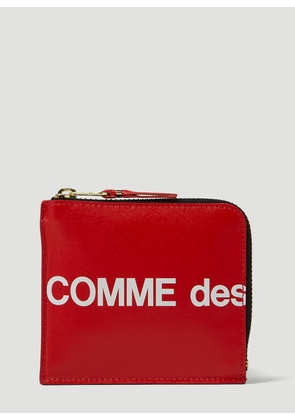 Comme des Garçons Wallet Huge Logo Zip Wallet -  Wallets & Cardholders Red One Size