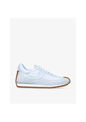 Mens Loewe Flow Runner Anagram-Motif Suede and Nylon Low-Top Trainers