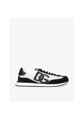 Mens Dolce & Gabbana Aria Branded Suede and Mesh Trainers