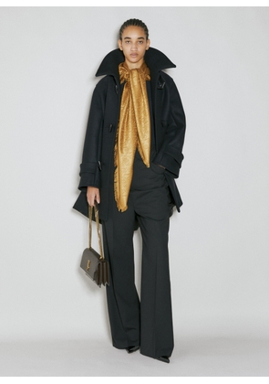 Saint Laurent Large Square Scarf - Woman Scarves Gold One Size