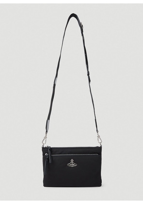 Vivienne Westwood Penny Db Crossbody Bag - Man Crossbody Bags Black One Size