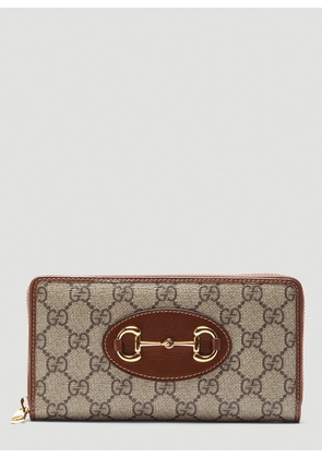 Gucci 1955 Horsebit Zip-around Wallet - Woman Wallets & Cardholders Beige One Size