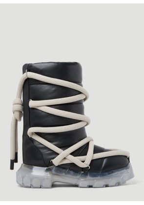 Rick Owens Lunar Tractor Padded Leather Boots - Man Boots Black Eu - 45