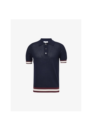 Mens Che Quinn Stripe-Trimmed Cotton-Knit Polo Shirt